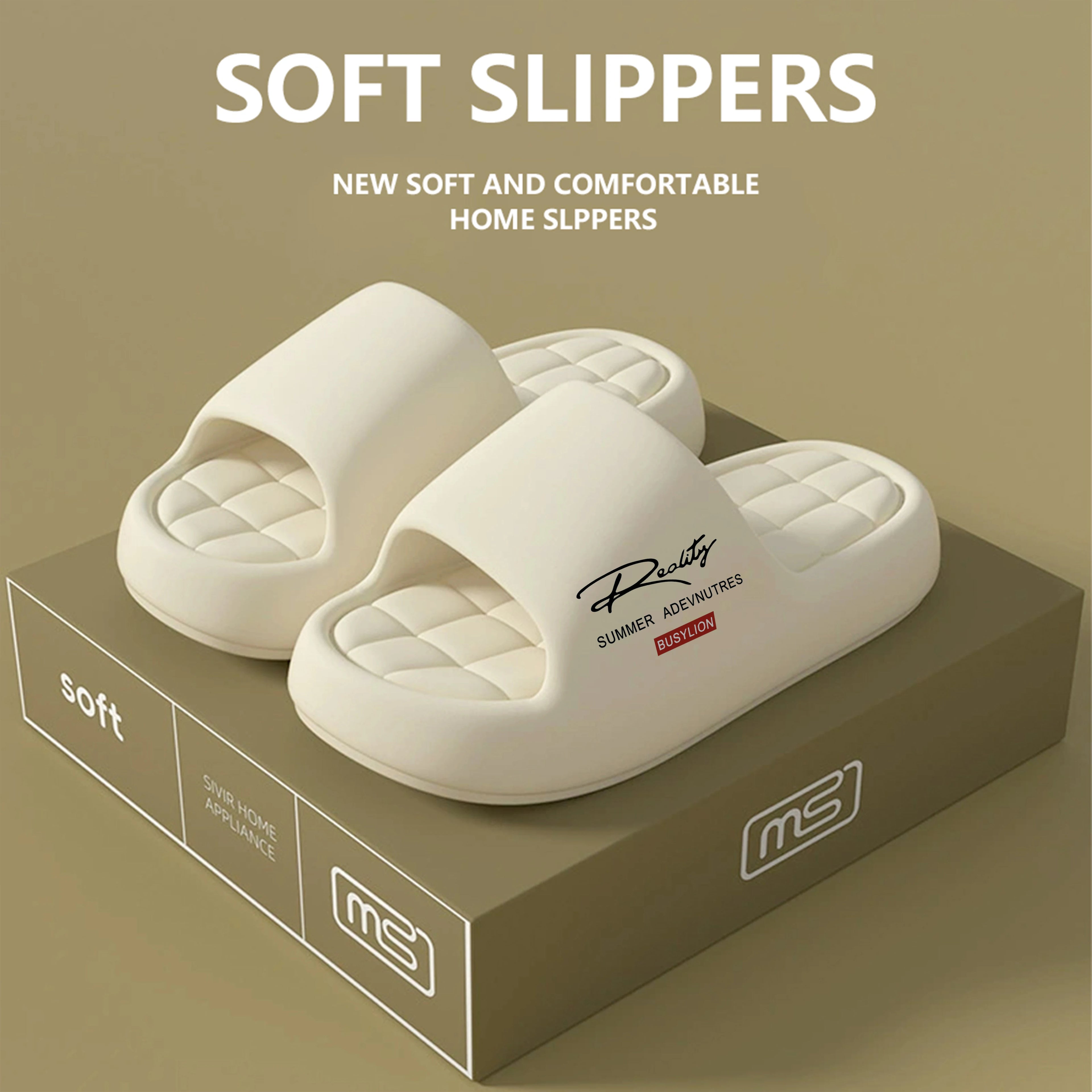BUSYLION Women's Summer Home Slippers