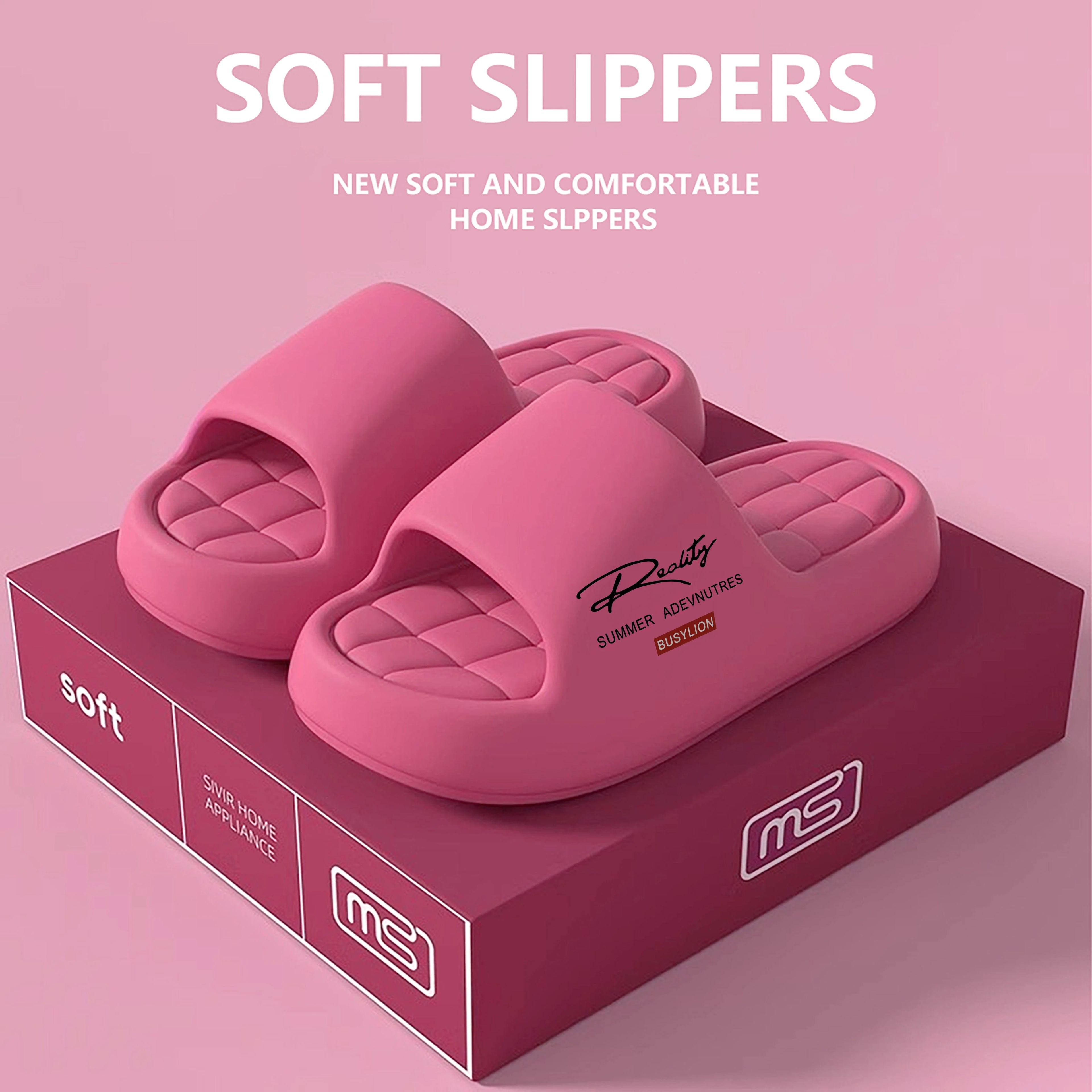 BUSYLION Women's Summer Home Slippers