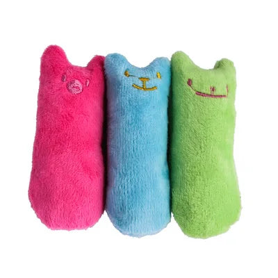 Teeth Grinding Catnip Toys Funny Interactive Plush Cat Toy Pet Kitten Chewing Vocal Toy