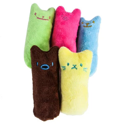 Teeth Grinding Catnip Toys Funny Interactive Plush Cat Toy Pet Kitten Chewing Vocal Toy