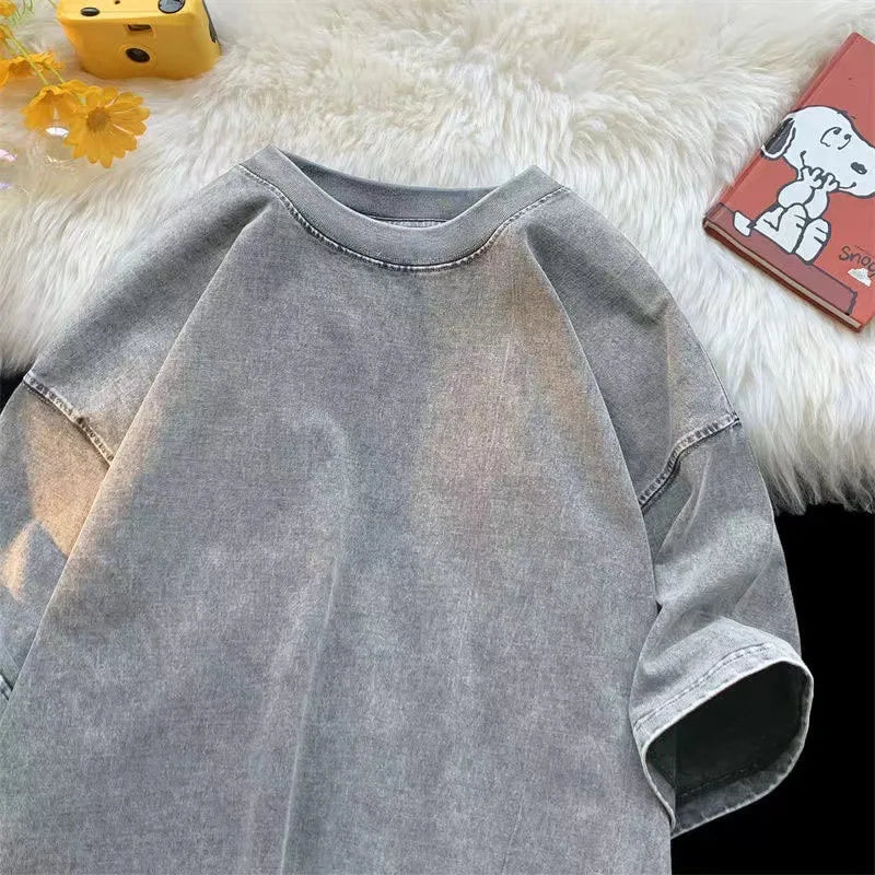 Oversized Acid Washed Y2K T-Shirt