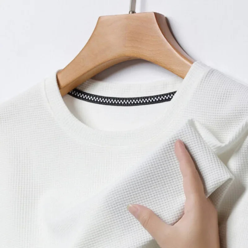 New Summer Waffle T-shirt for Men's