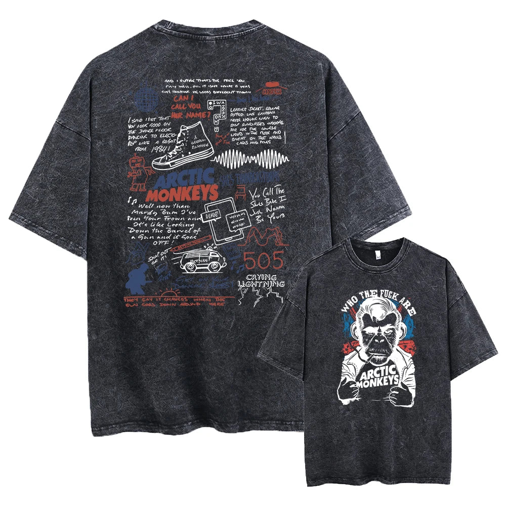 Retro Rock Arctic Monkeys Music Album Graphic T-Shirt