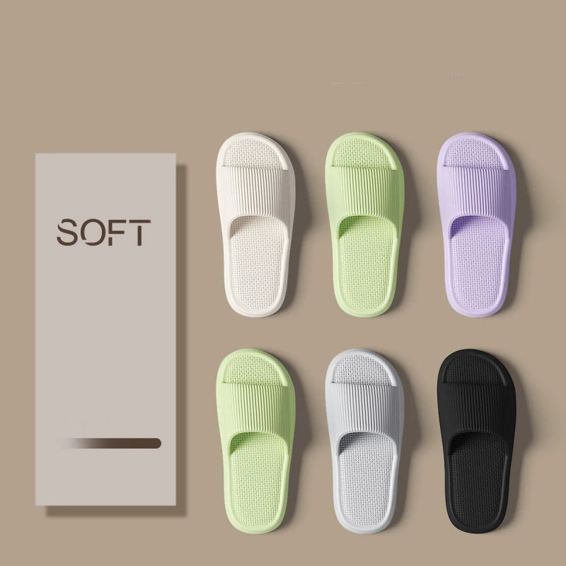 Women Summer Concise EVA Slippers Men Soft Home Slides