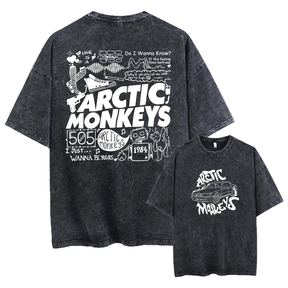 Retro Rock Arctic Monkeys Music Album Graphic T-Shirt