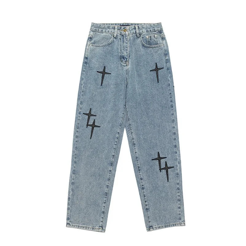 Prints Baggy Jeans Men 2023 New Streetwear