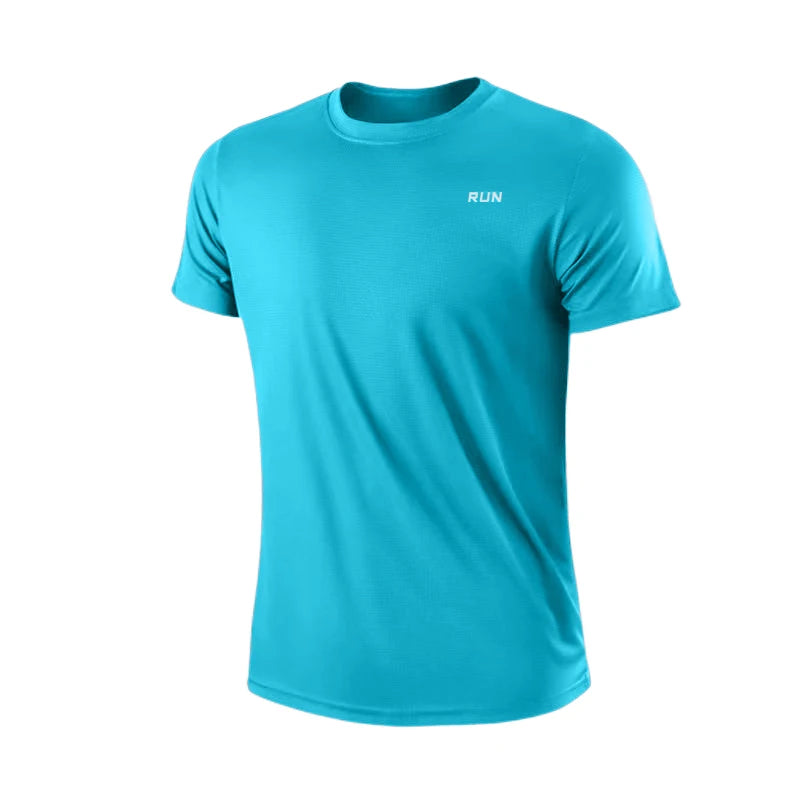 Summer Mens Quick Dry Running Sport Shirts