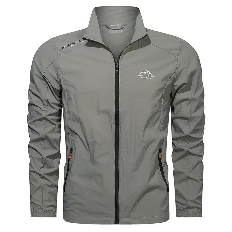 UPF100+ Men Windbreaker Zip Pockets Breathable Jackets