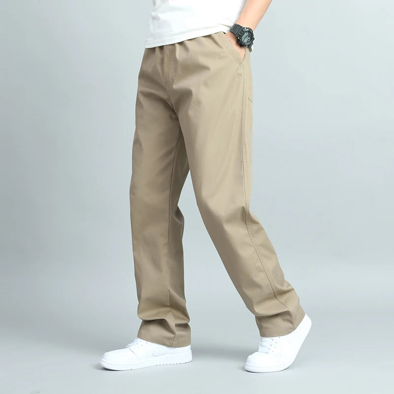 Big Size Men's Casual Cotton Trousers Loose Pants