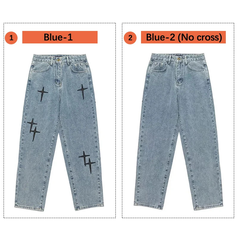 Prints Baggy Jeans Men 2023 New Streetwear