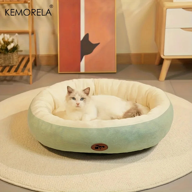 Cozy Oval Snuggle Pet Bed, for Cats and Small Medium Dogs