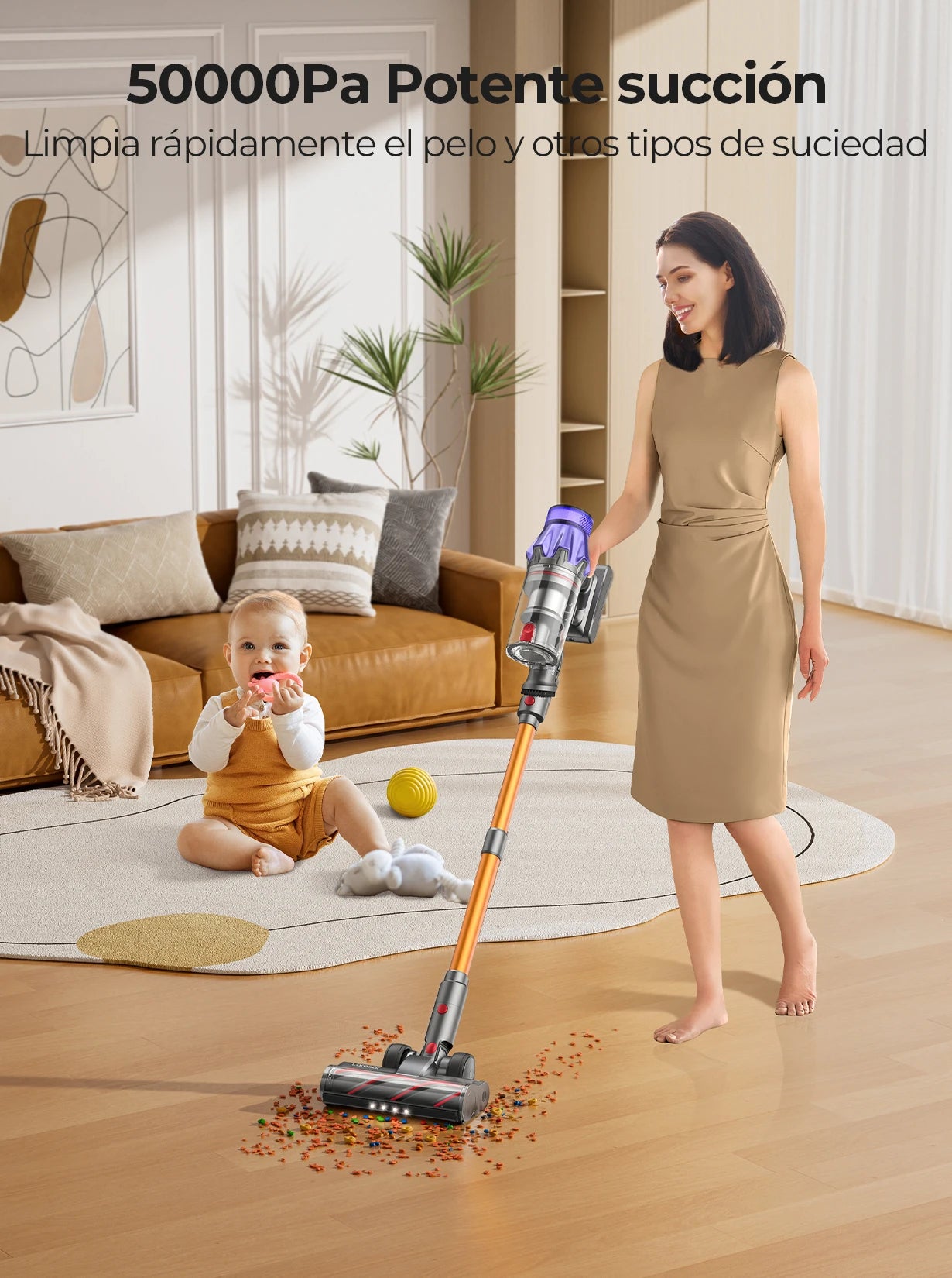 Laresar V7 500W 50000PA Suction Power Cordless Vacuum Cleane