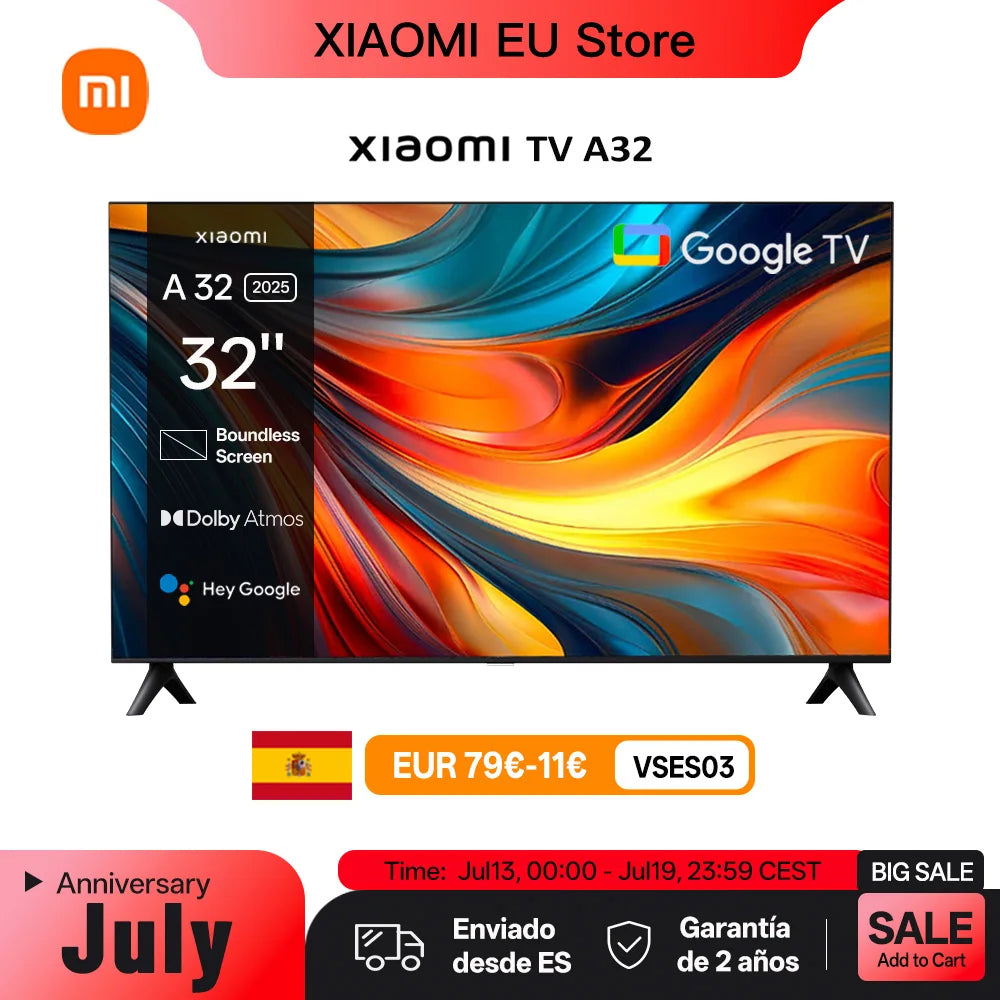 Xiaomi TV A 32, Compact Size With Colourful Screen