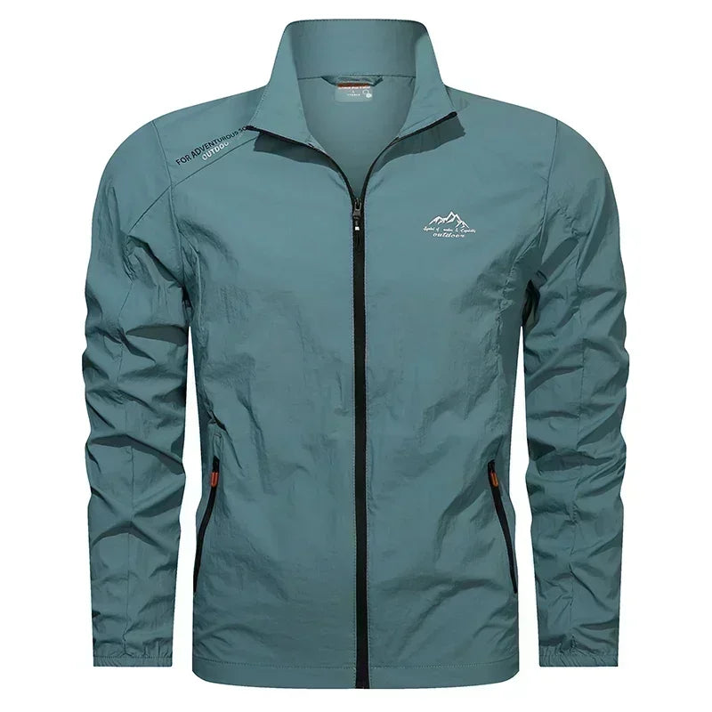UPF100+ Men Windbreaker Zip Pockets Breathable Jackets