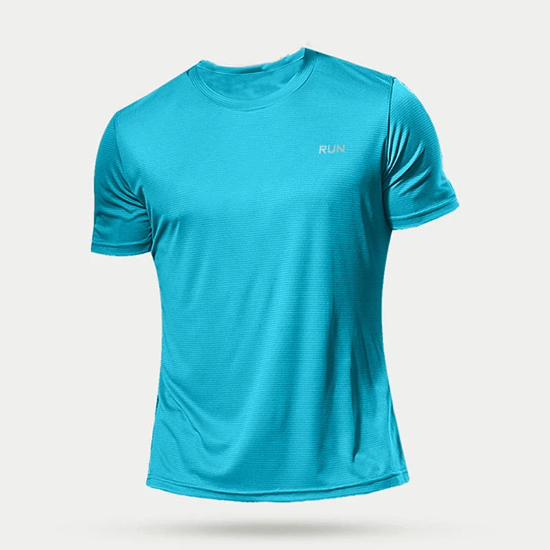 Summer Mens Quick Dry Running Sport Shirts