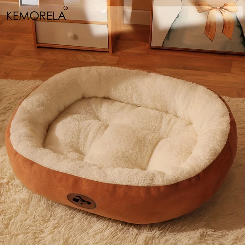 Cozy Oval Snuggle Pet Bed, for Cats and Small Medium Dogs