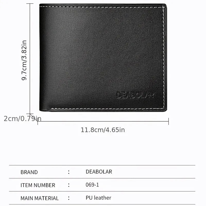 Pu Leather Men Short Wallet