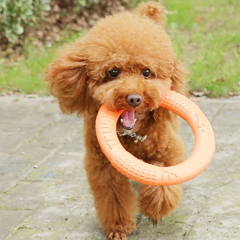 1pc Orange Dog Toys Pet Flying Disk Training Ring
