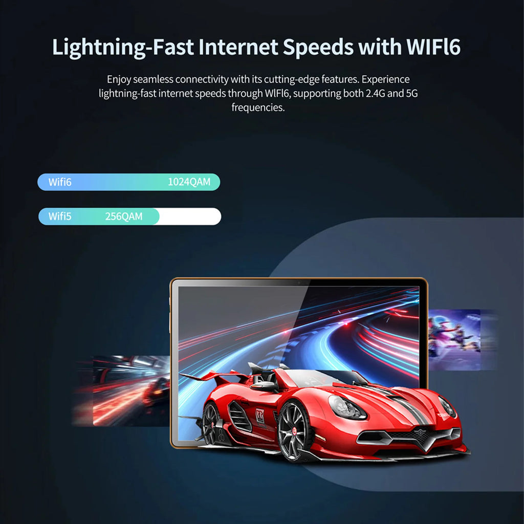 BDF-i17 Phone Tablets 10.1 Inch Octa Core 6GB RAM 128GB Android 13