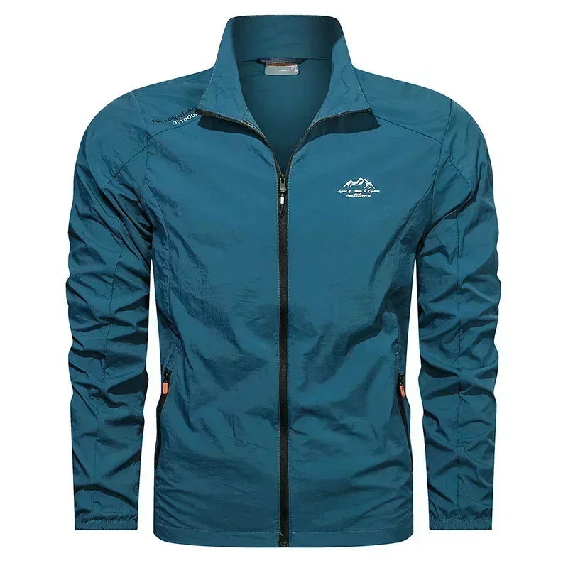 UPF100+ Men Windbreaker Zip Pockets Breathable Jackets