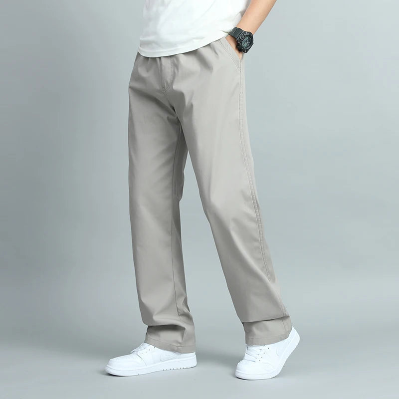 Big Size Men's Casual Cotton Trousers Loose Pants