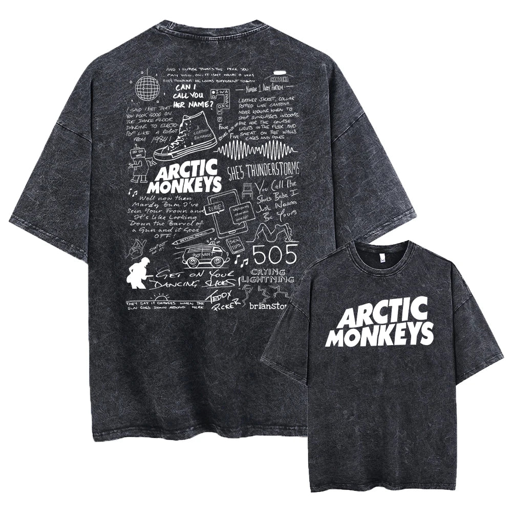 Retro Rock Arctic Monkeys Music Album Graphic T-Shirt
