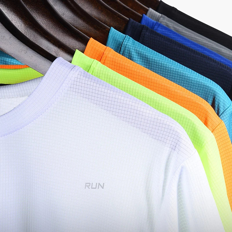 Summer Mens Quick Dry Running Sport Shirts