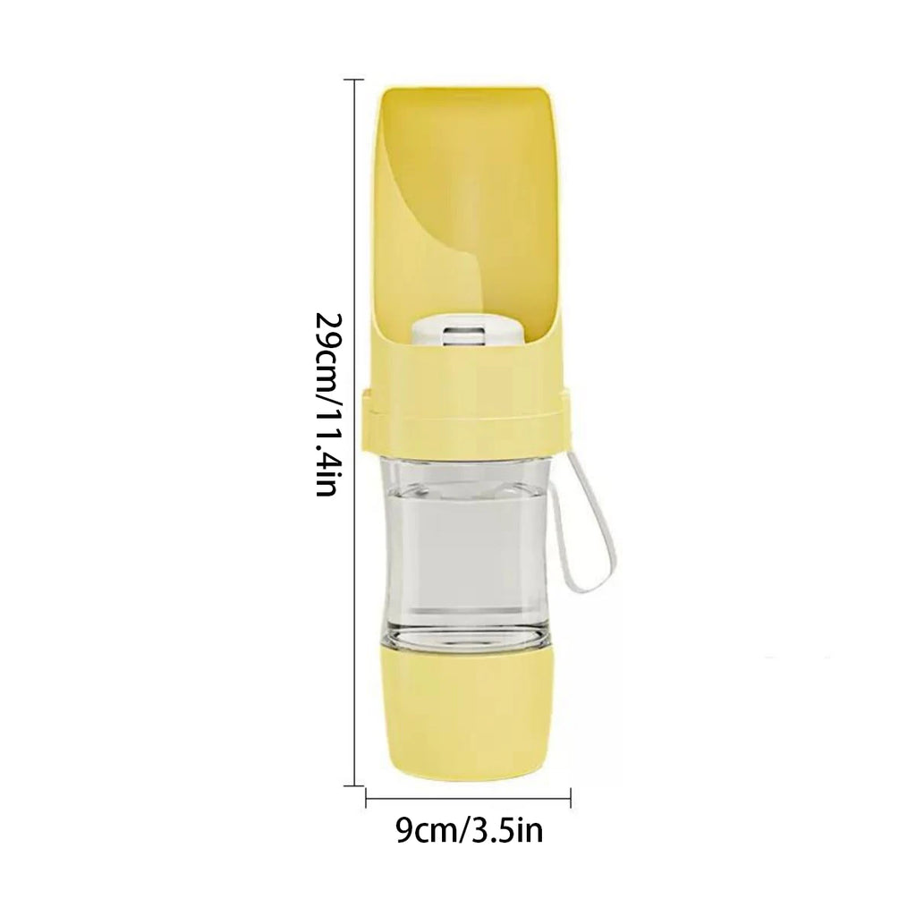 Portable Dog Cat Water Bottle with Storage Food
