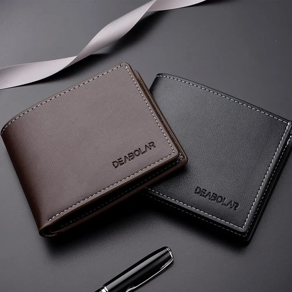 Pu Leather Men Short Wallet