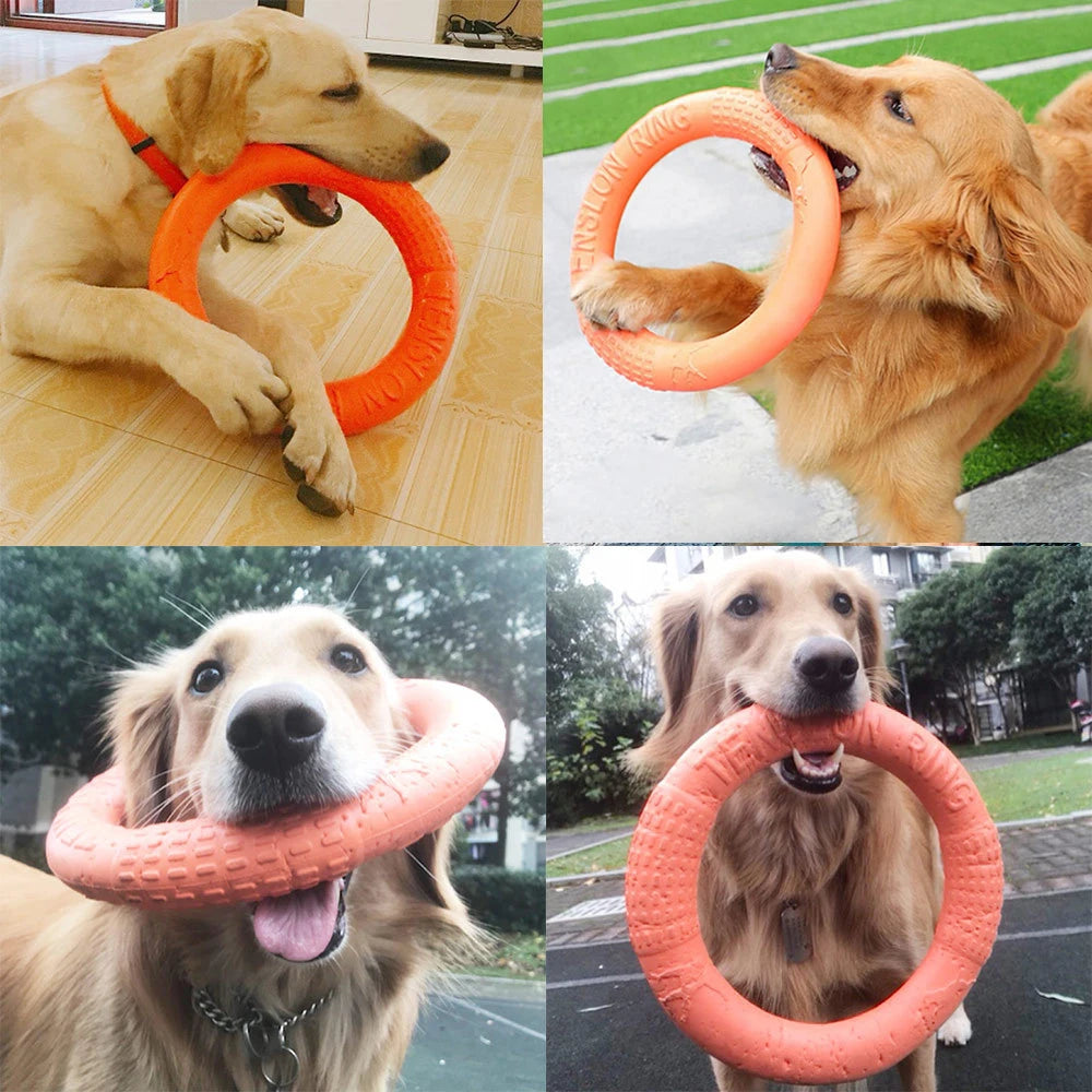 1pc Orange Dog Toys Pet Flying Disk Training Ring