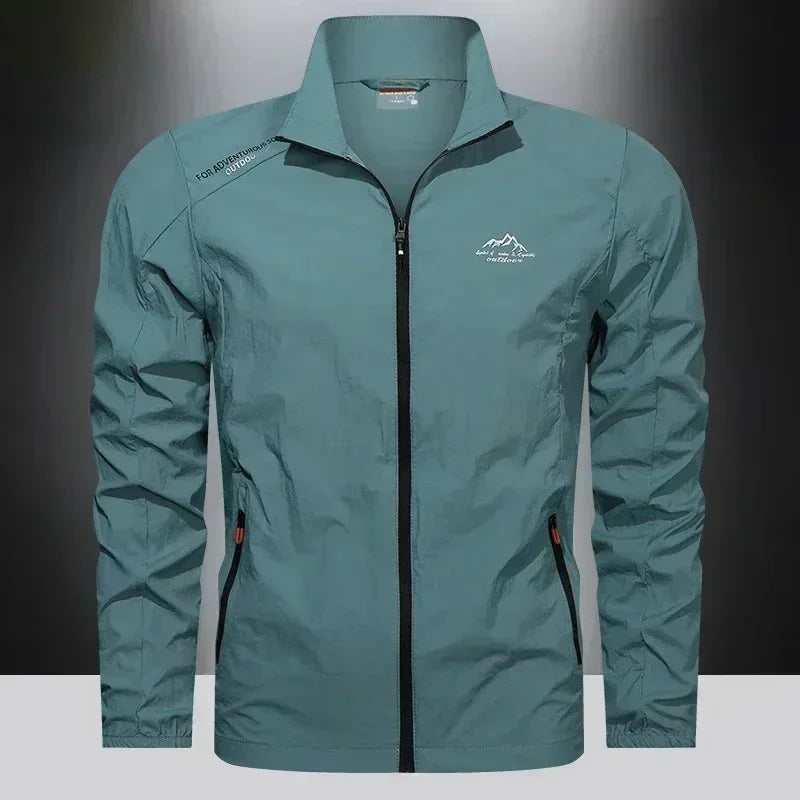 UPF100+ Men Windbreaker Zip Pockets Breathable Jackets