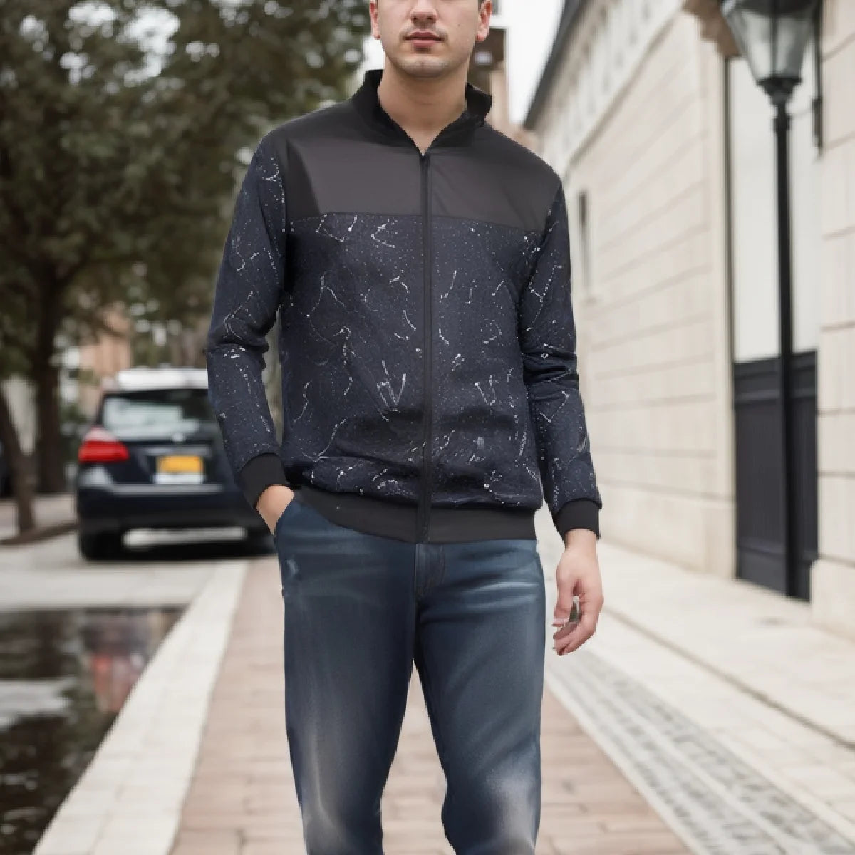 Solid Color Jacket Men's Business Casual Thin Coat Trend