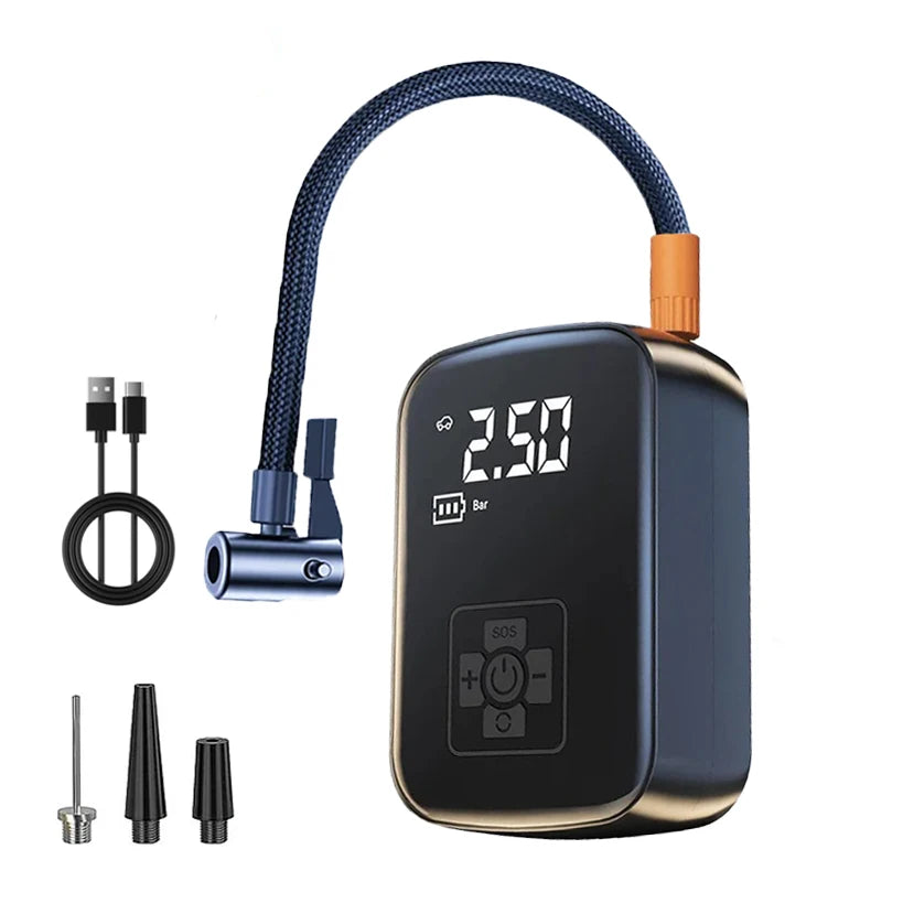 Portable Wireless Tire Inflator 150 PSI LED Air Pump
