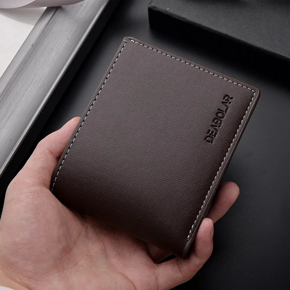 Pu Leather Men Short Wallet