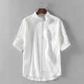 Spring and Summer Stand Collar Men's Short-sleeved