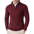 Men's Quarter Zip Up Sweaters Slim Fit