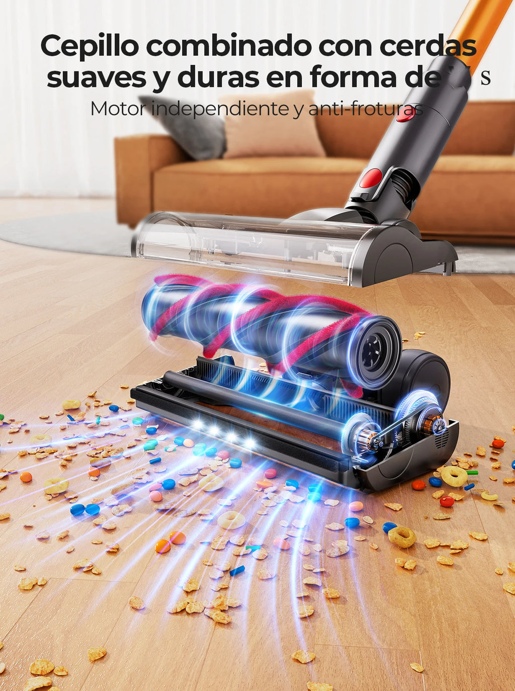 Laresar V7 500W 50000PA Suction Power Cordless Vacuum Cleane