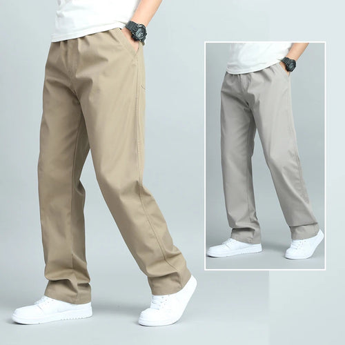 Big Size Men's Casual Cotton Trousers Loose Pants