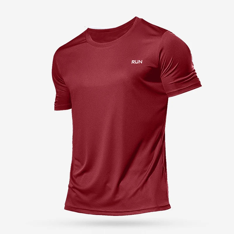 Summer Mens Quick Dry Running Sport Shirts