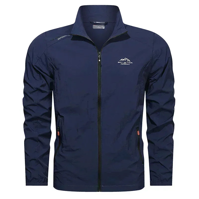 UPF100+ Men Windbreaker Zip Pockets Breathable Jackets