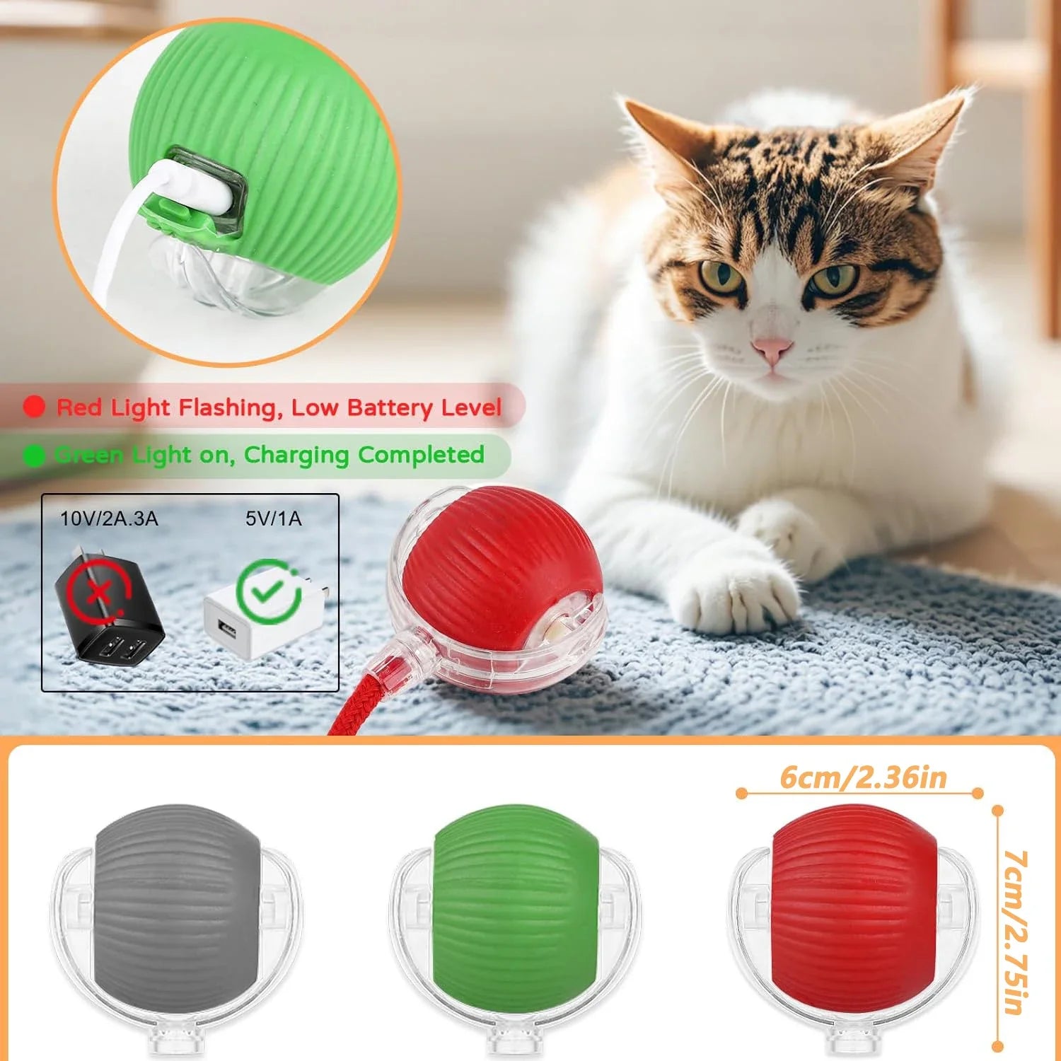 Cat Interactive Ball Toy Automatic Rolling