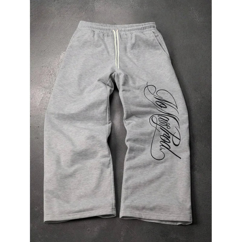 High Street Sweatpants Summer American Letter Printing