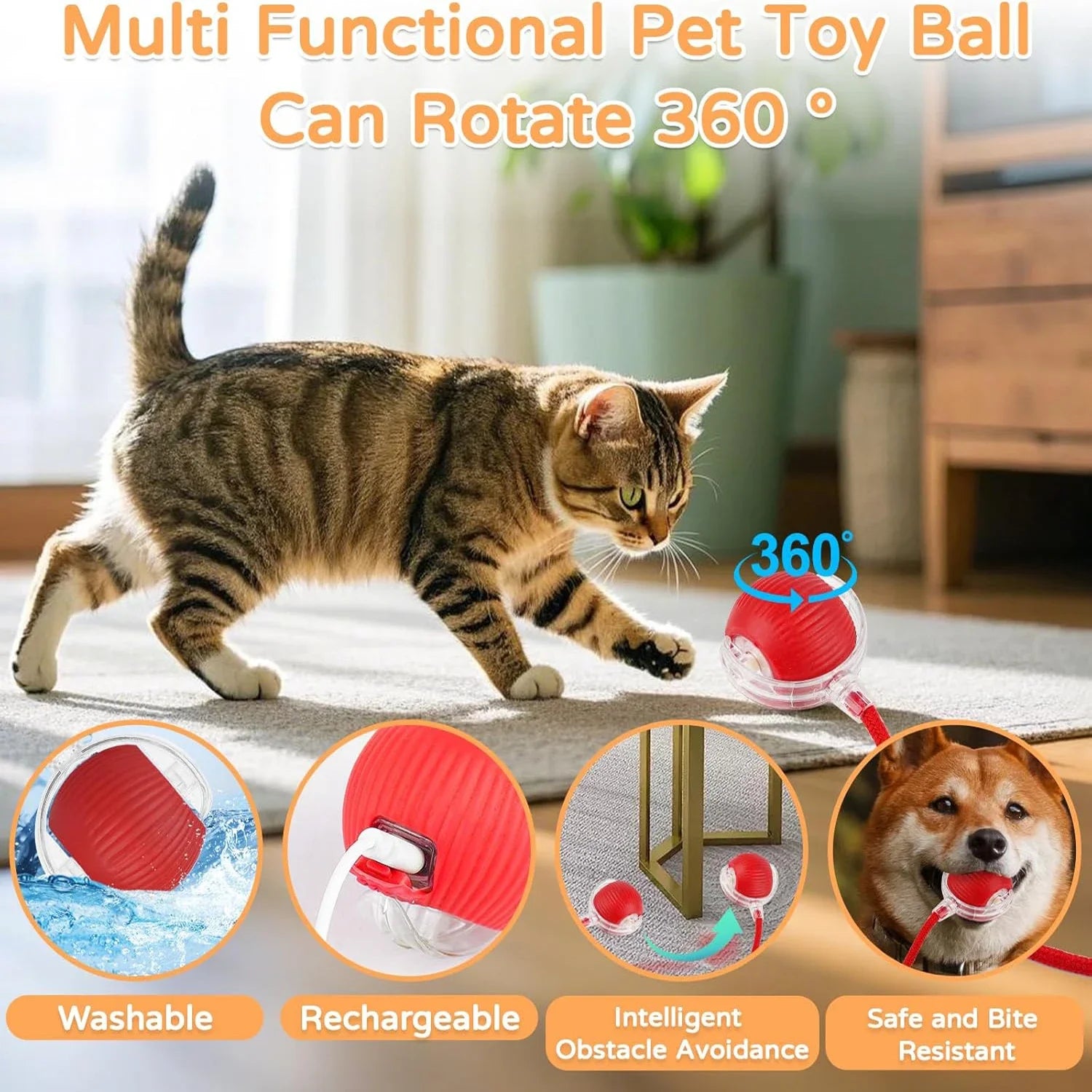 Cat Interactive Ball Toy Automatic Rolling