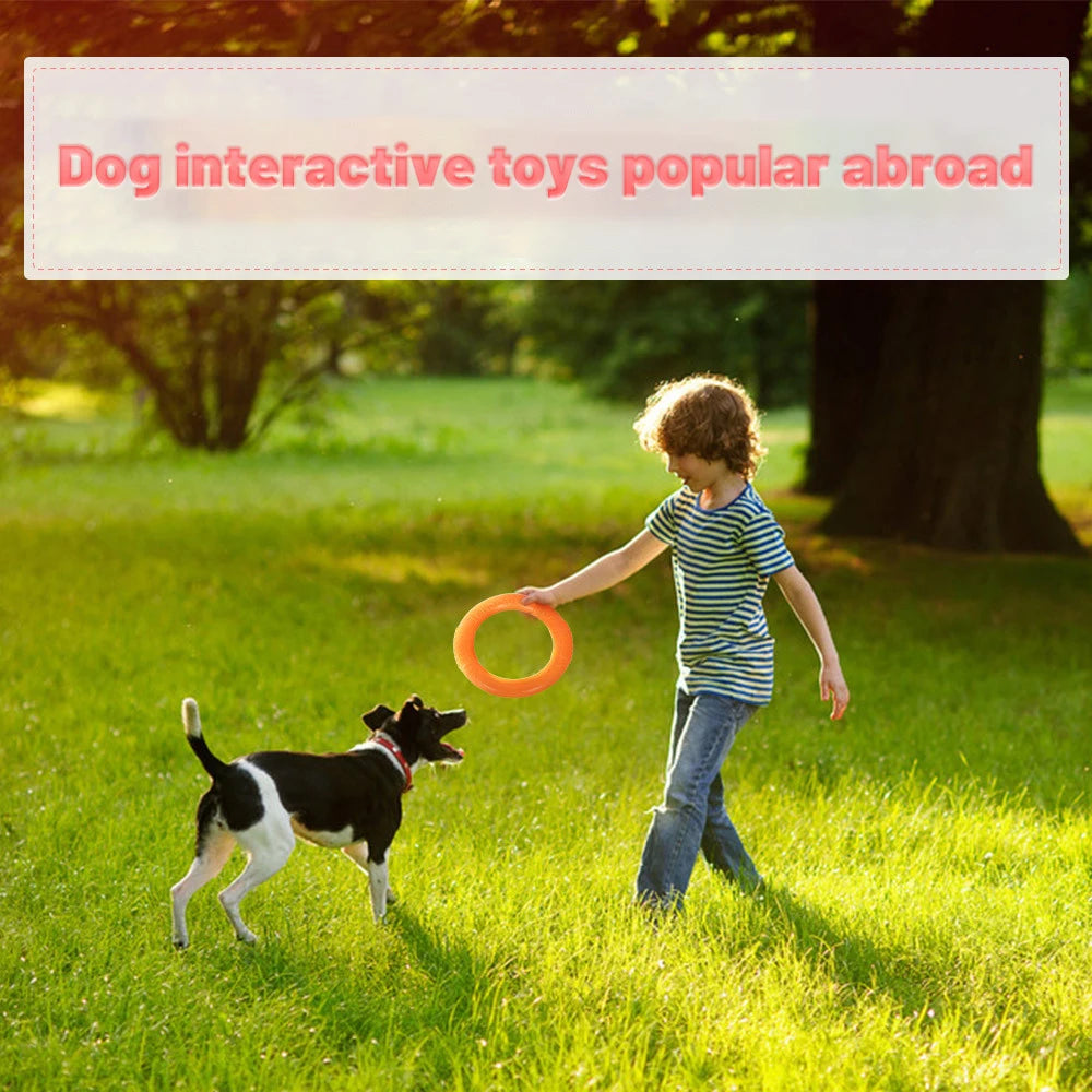 1pc Orange Dog Toys Pet Flying Disk Training Ring