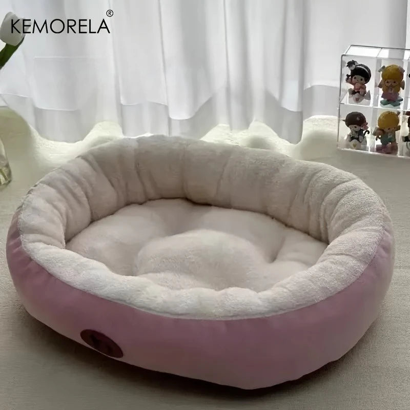 Cozy Oval Snuggle Pet Bed, for Cats and Small Medium Dogs