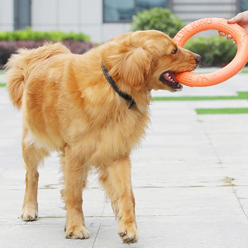 1pc Orange Dog Toys Pet Flying Disk Training Ring